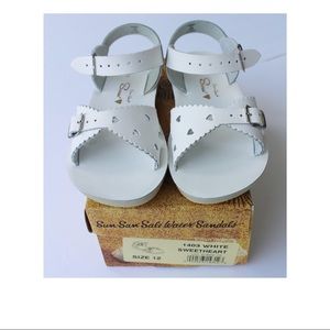 Sun San Sweetheart White Sandals Size 12